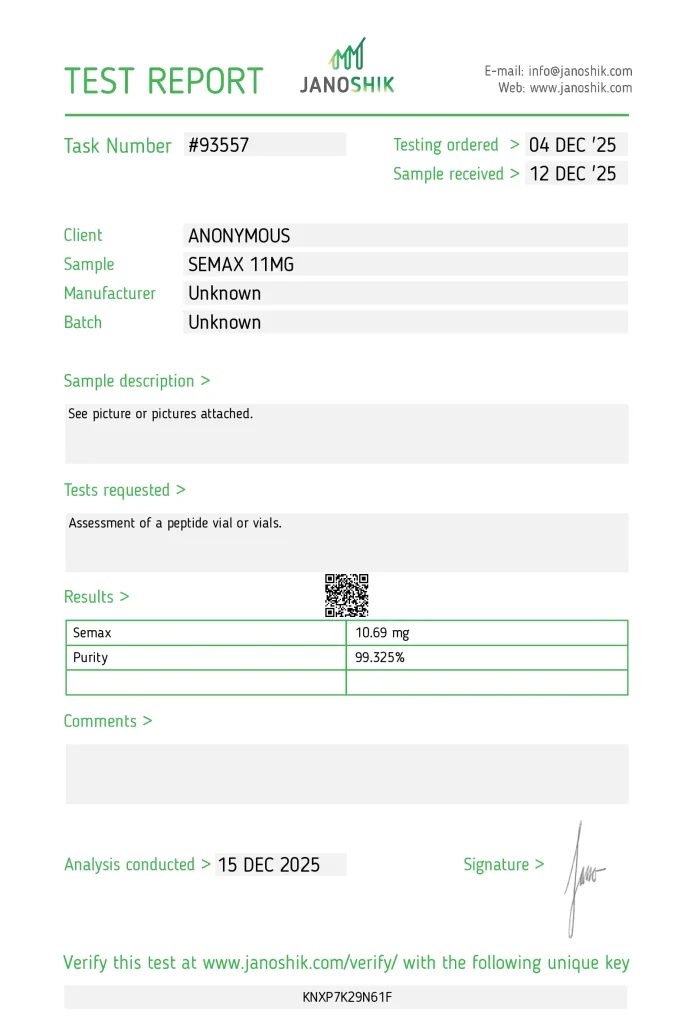 SEMAX COA NOV 2025